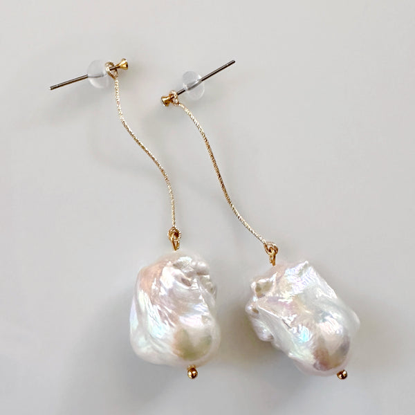 baroque  pearl  s line crystalピアス　イヤリング