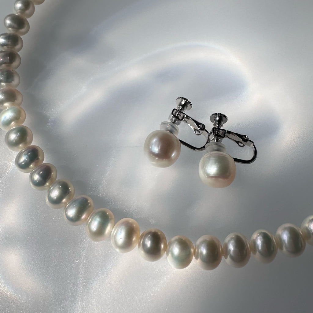 freshwater pearl necklace 40cm - hikari pearl.