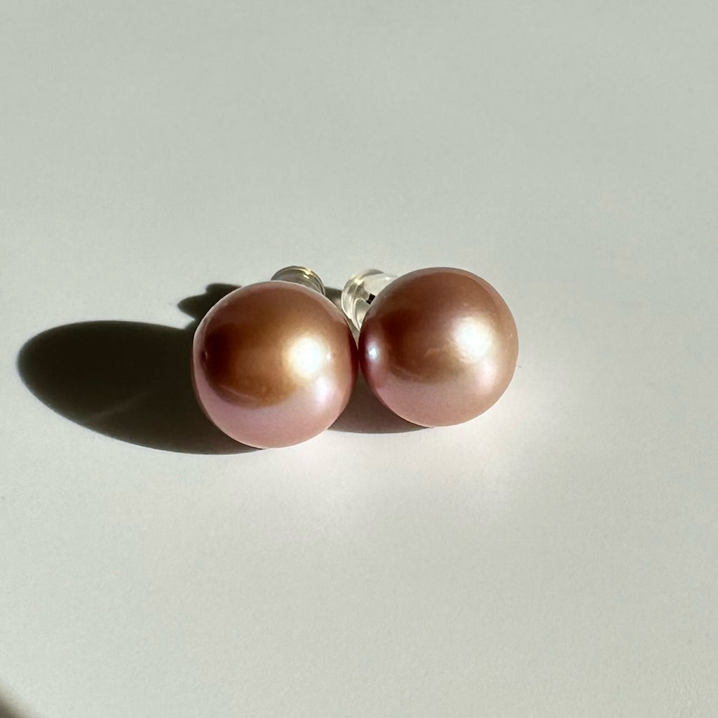 一点もの　k18 pink  pearl 13mm  purple - hikari pearl.