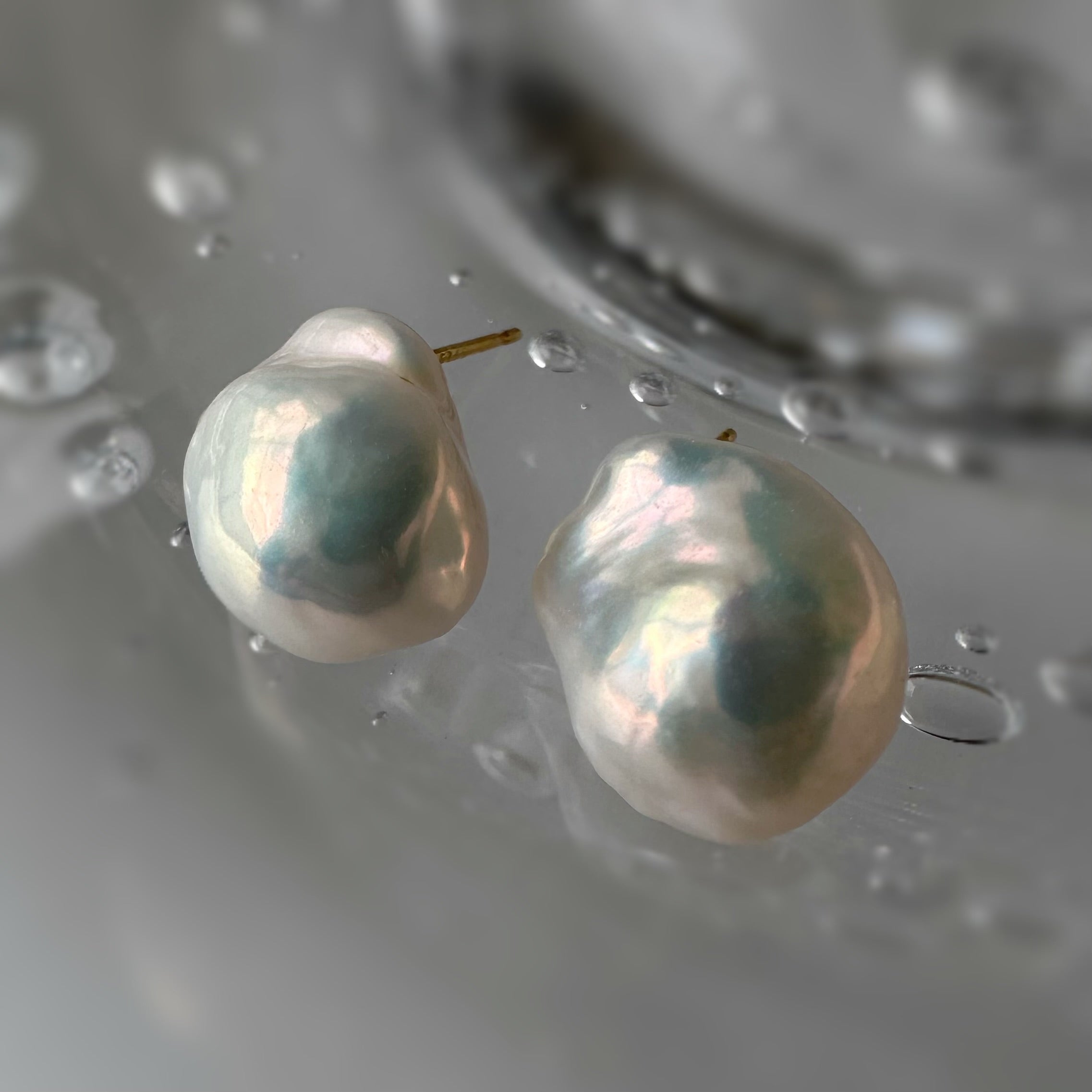 "Éclat Luxe mini  エクラリュクスミニ" バロックパール　ピアス　イヤリング　 - hikari pearl.