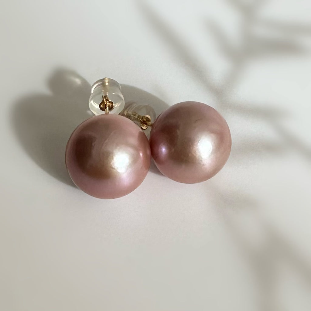 一点もの　k18  pink  pearl 13mm SAKURA - hikari pearl.