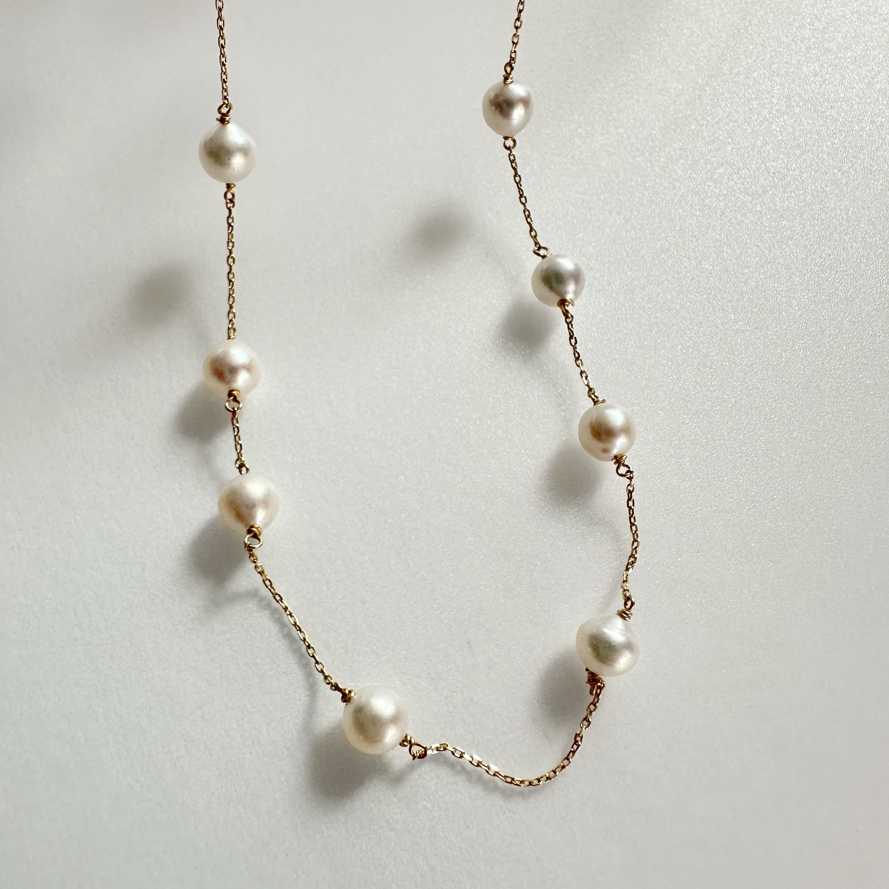 "Mimosa pearl necklace "ベビーパール　k10  チョーカーネックレス