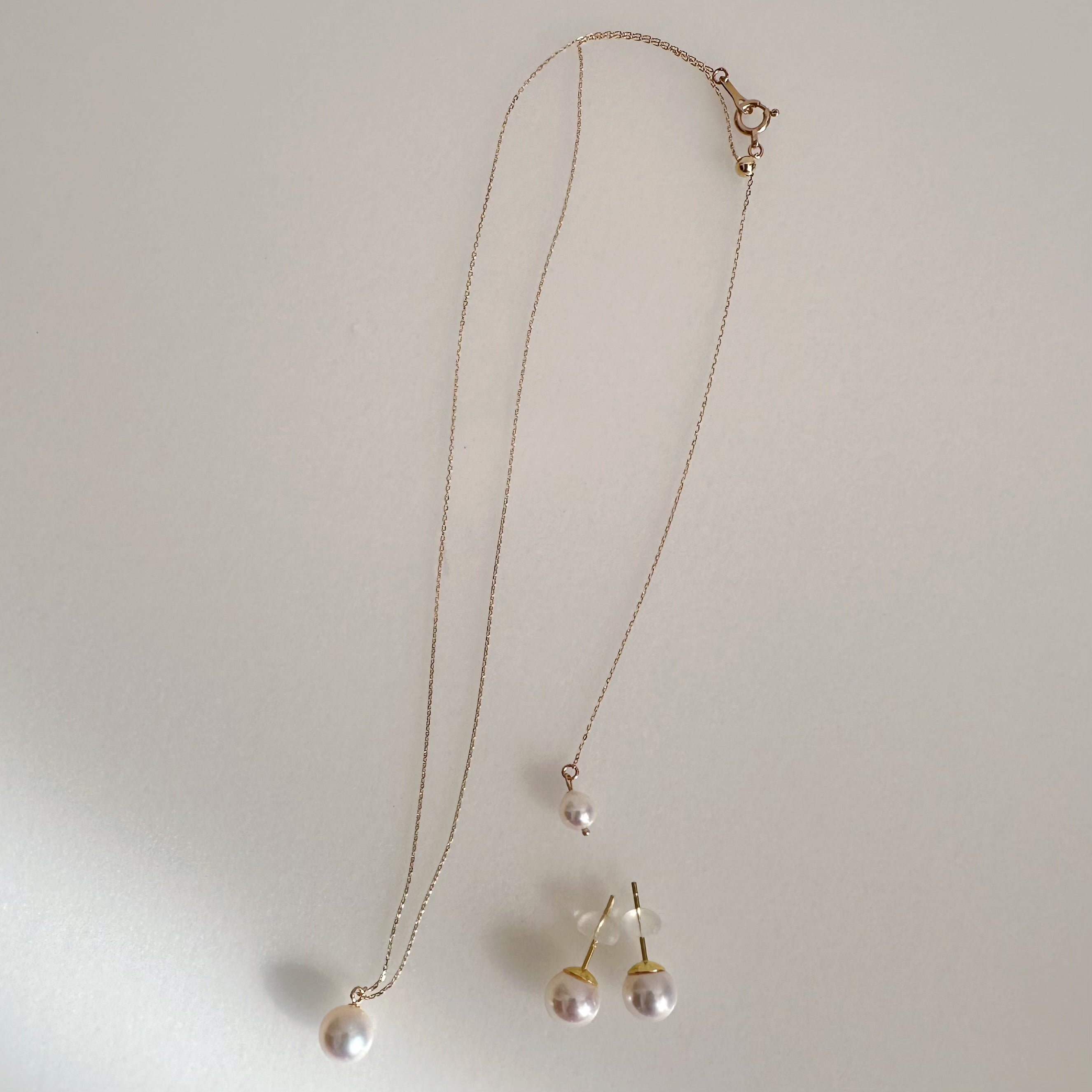 "mum マム"  single pearl necklace set - hikari pearl.