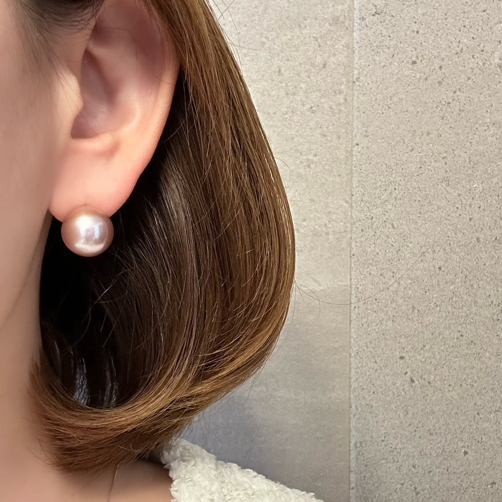 一点もの　k18  pink  pearl 13mm SAKURA - hikari pearl.