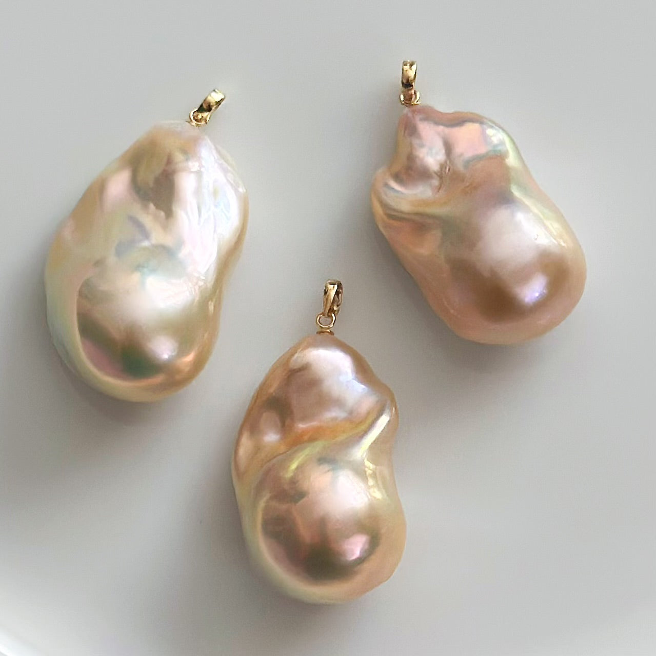 "la france pear  ラフランスペア"  baroque pearl  ペンダントトップ　ネックレス - hikari pearl.