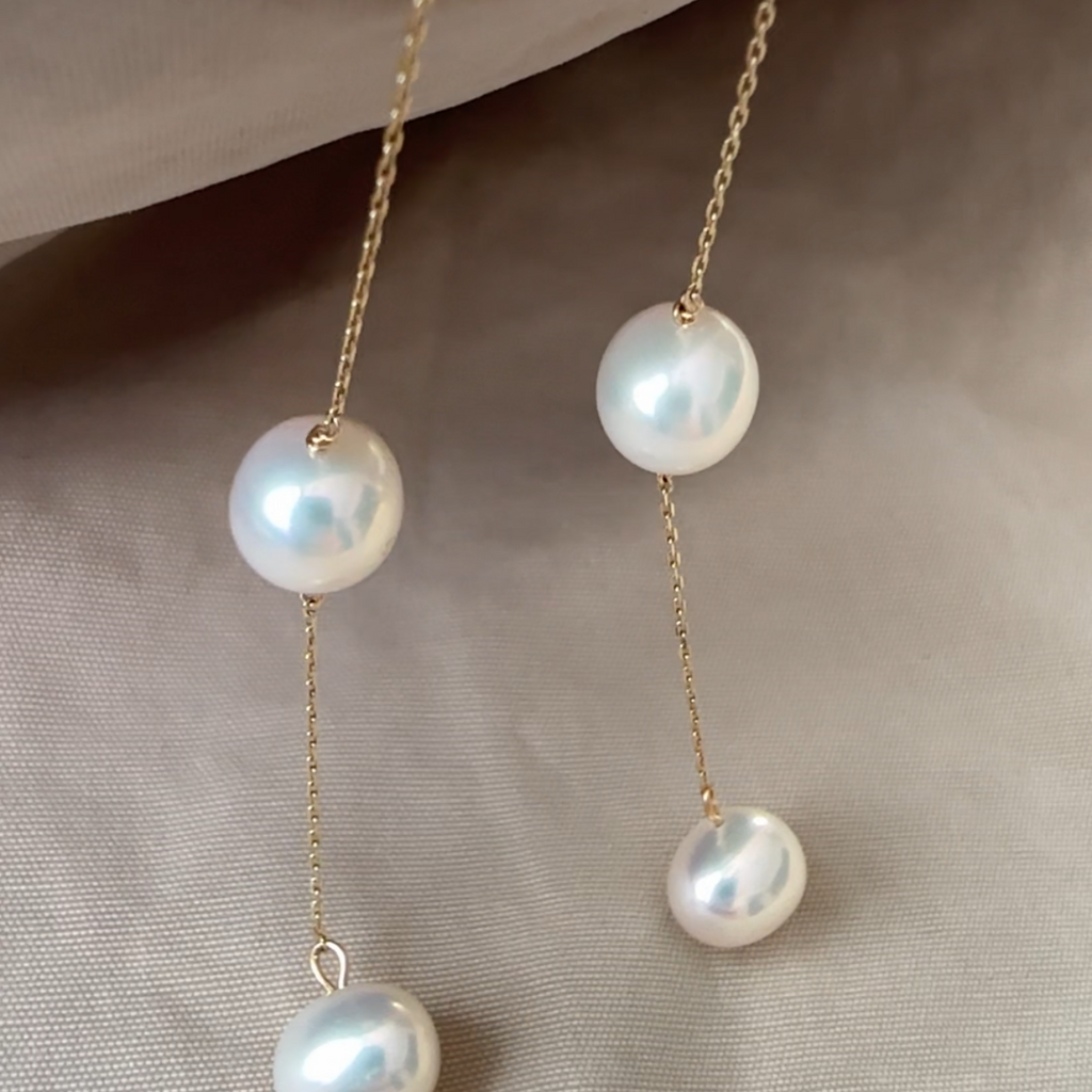 "lily リリー"  ステーションパール　ピアス　イヤリング - hikari pearl.