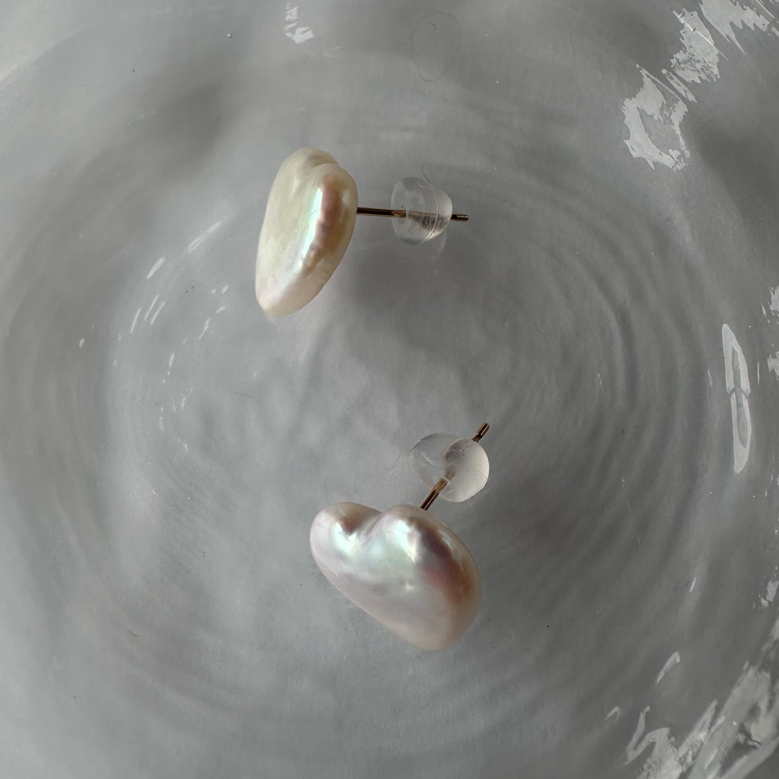 "Cœur Noble Lumière クール・ノーブル・ルミエール"ハート　k10 ピアス　一点もの