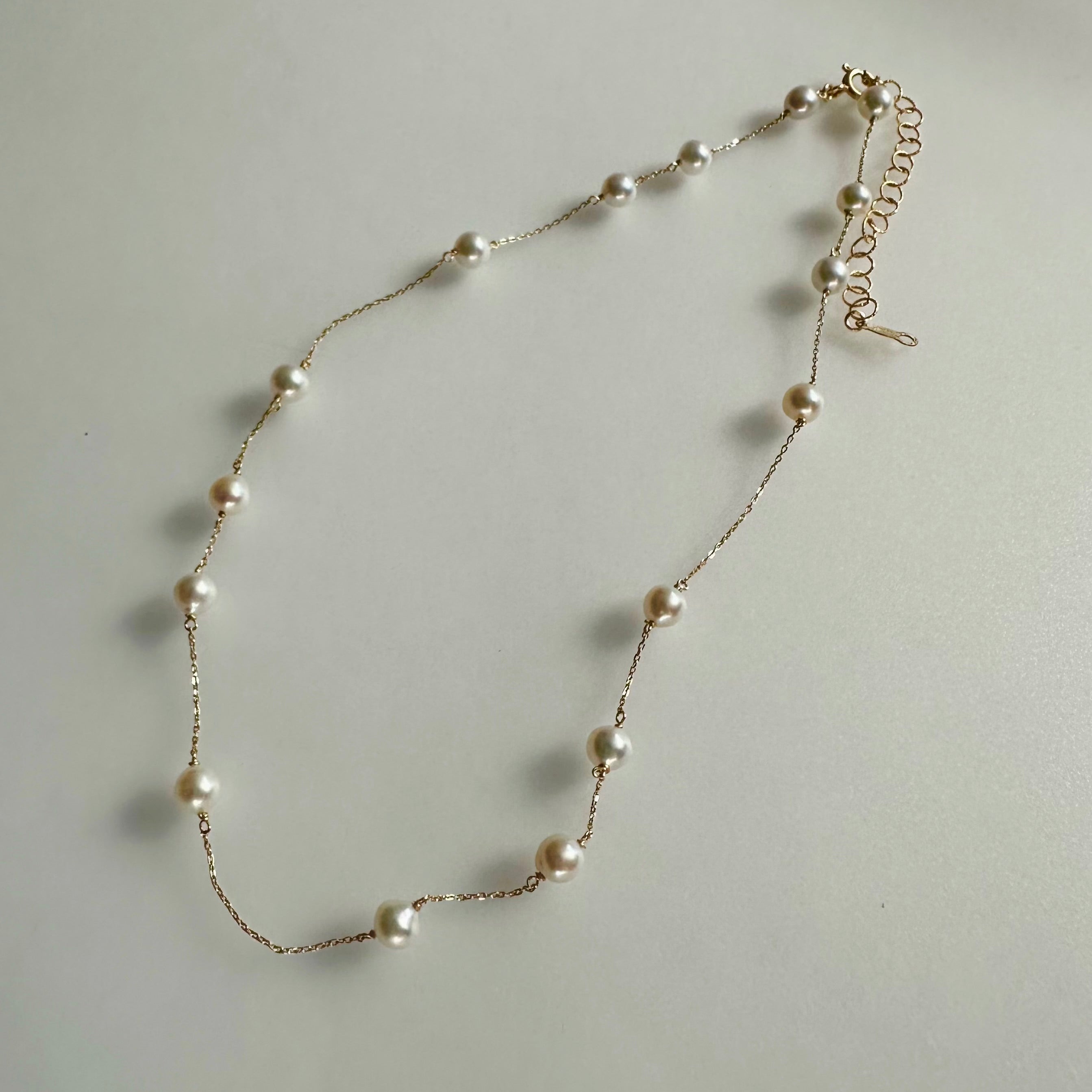 "Mimosa pearl necklace "ベビーパール　k10  チョーカーネックレス