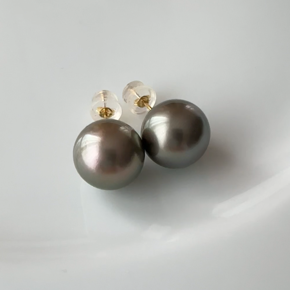 "christmas rose クリスマスローズ" Tahiti   pearl ピアス　イヤリング - hikari pearl.