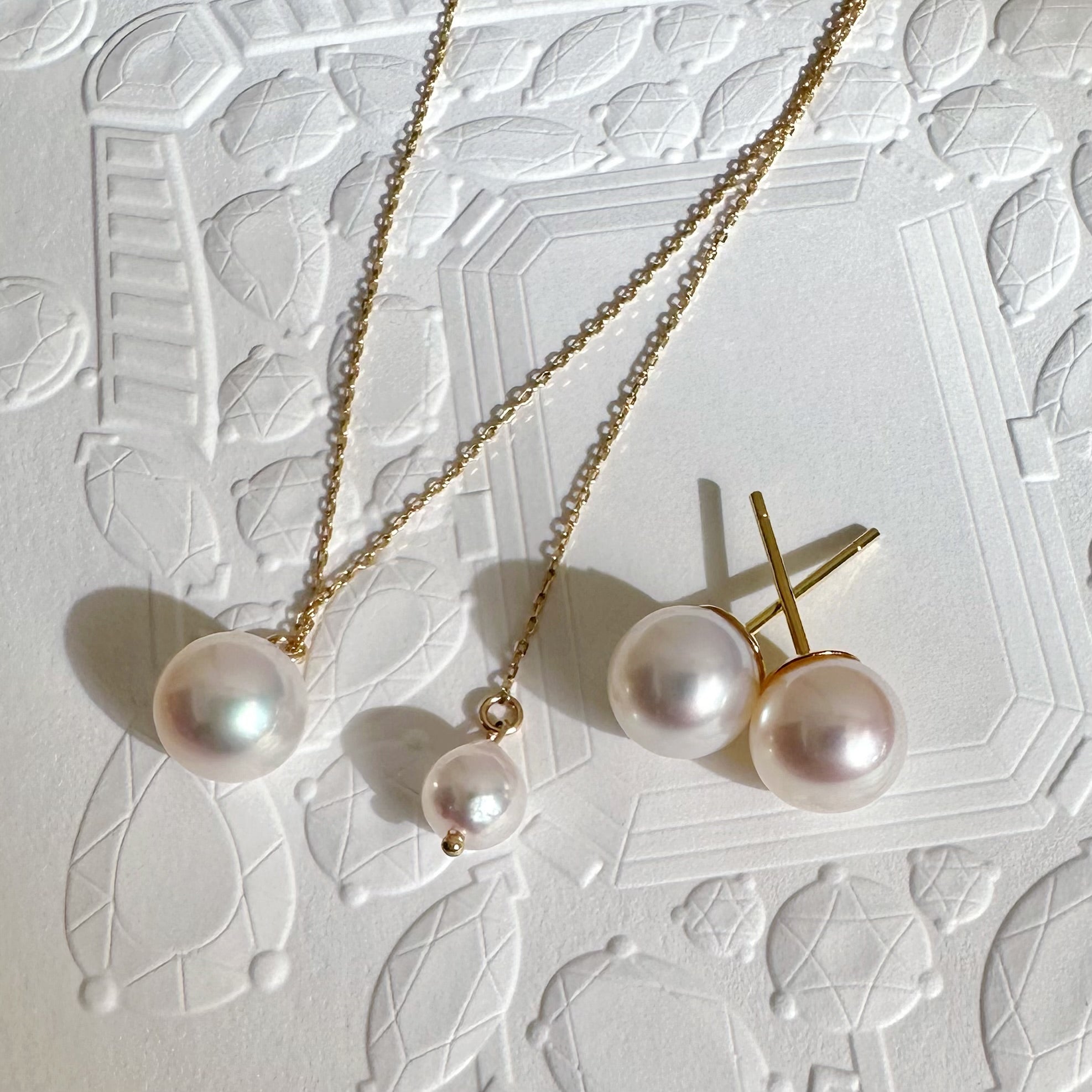 "mum マム"  single pearl necklace set - hikari pearl.