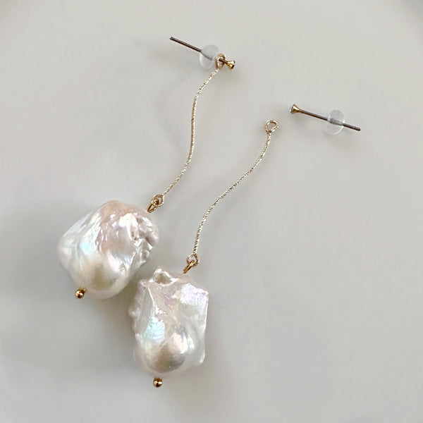 baroque  pearl  s line crystalピアス　イヤリング