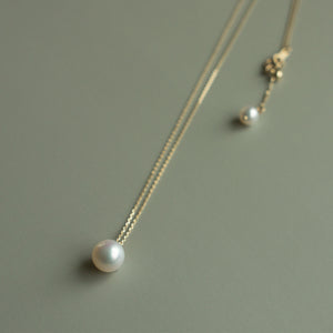 "mum マム"  single pearl necklace k10