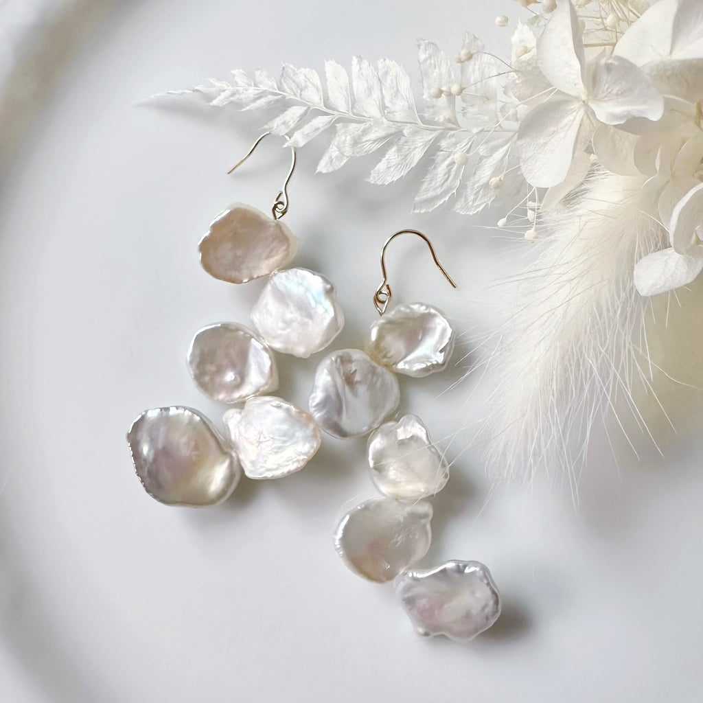 petal  5 pearl wedding ピアス　イヤリング