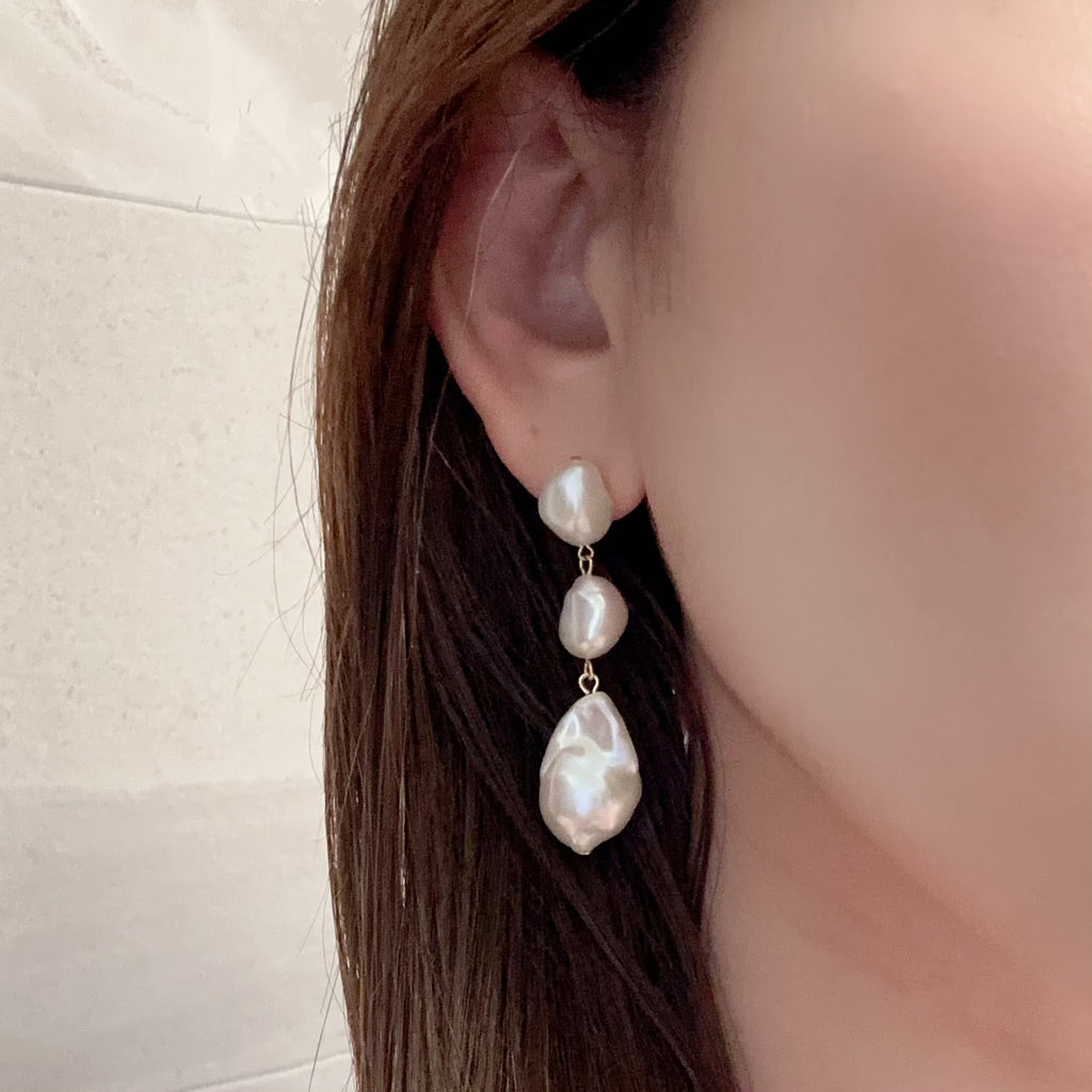 "madonna lily マドンナリリー"     ピアス　イヤリング　wedding oyster baroque  pearl - hikari pearl.