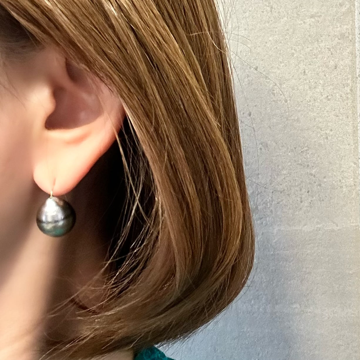 一点もの　k18 tahiti pearl  ピアス - hikari pearl.