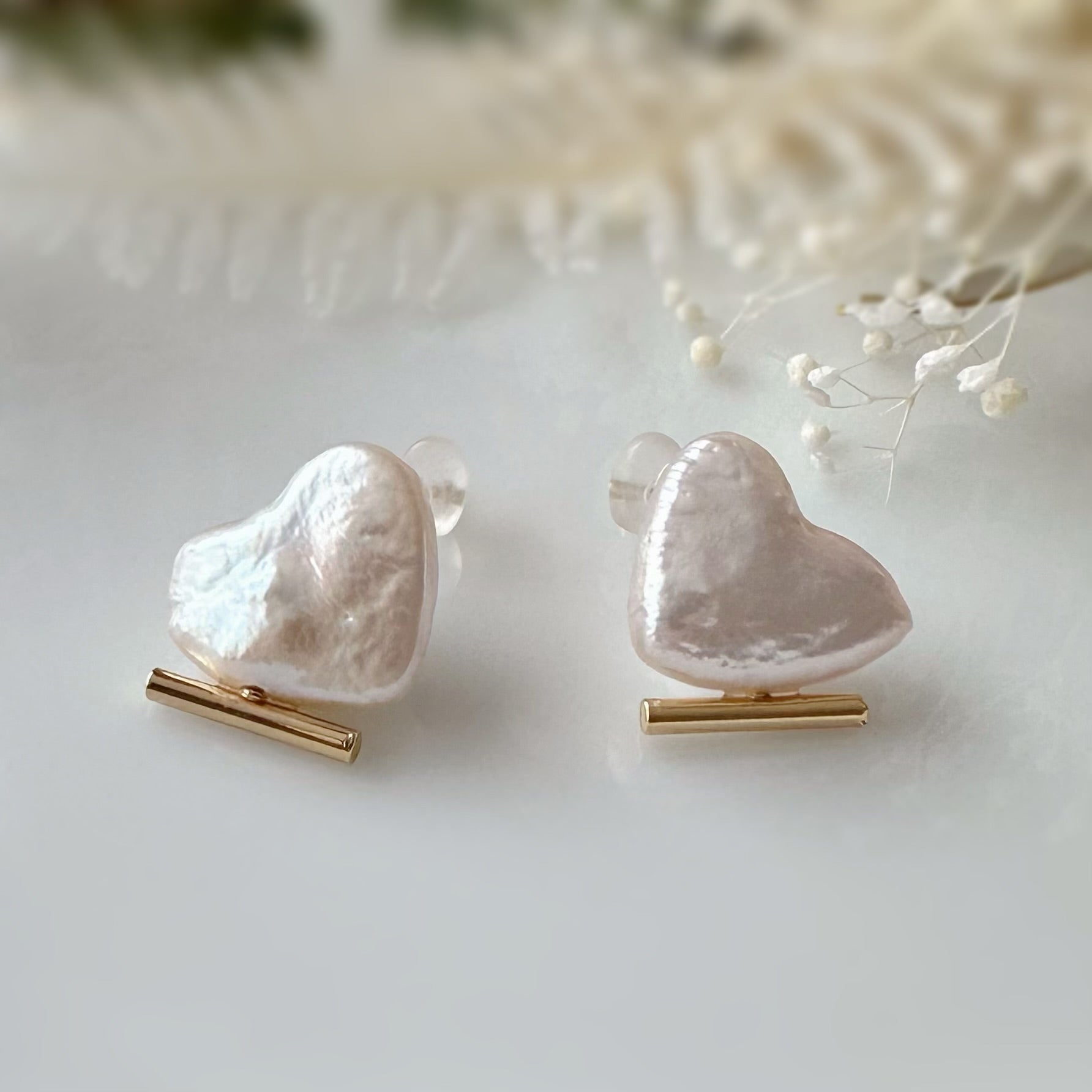 coeur  pearl baguette ピアス　イヤリング