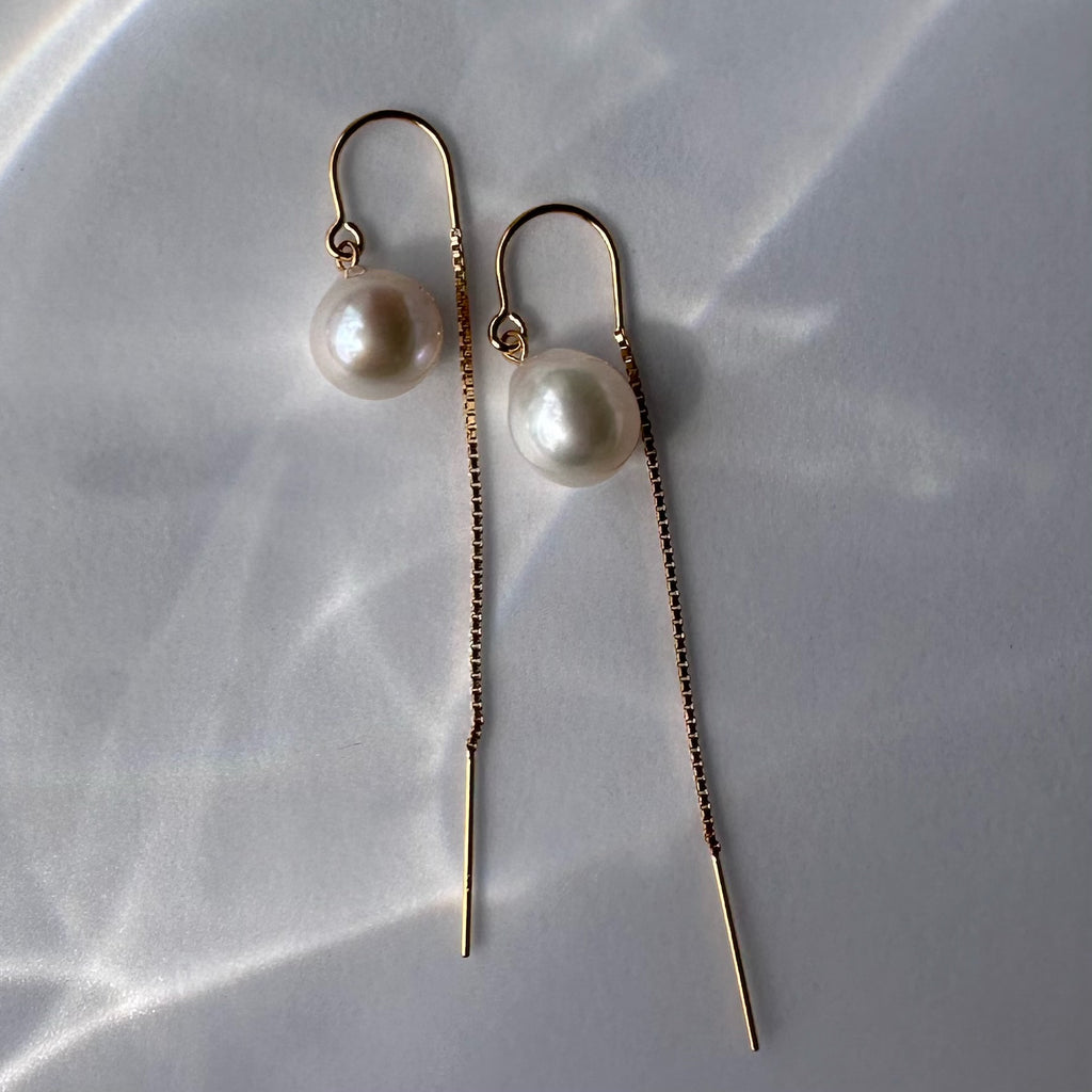 "Lueur Drop リュール ドロップ"  パール　ロングピアス - hikari pearl.
