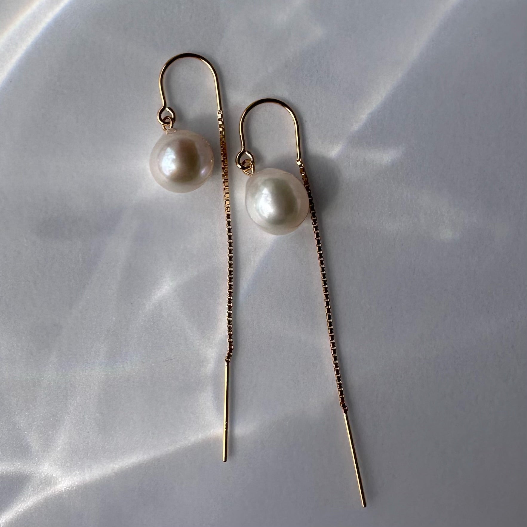 "Lueur Drop リュール ドロップ"  パール　ロングピアス - hikari pearl.