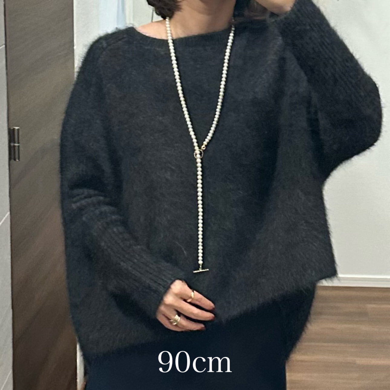 "Voile ヴォワール"  freshwater pearl long necklace - hikari pearl.