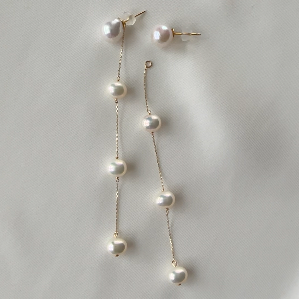 "lily リリー"  ステーションパール　ピアス　イヤリング - hikari pearl.