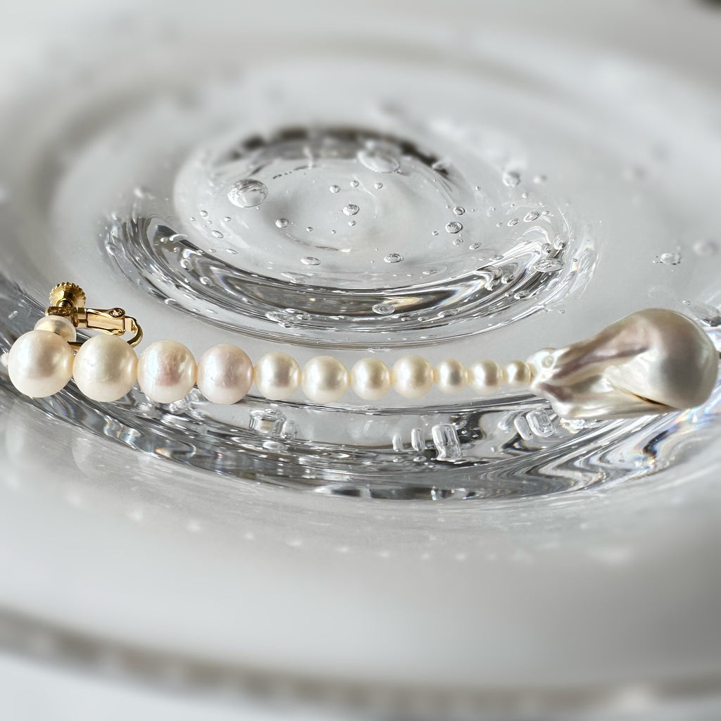 Gradation Baroque  pearl weddingピアス　イヤリング - hikari pearl.
