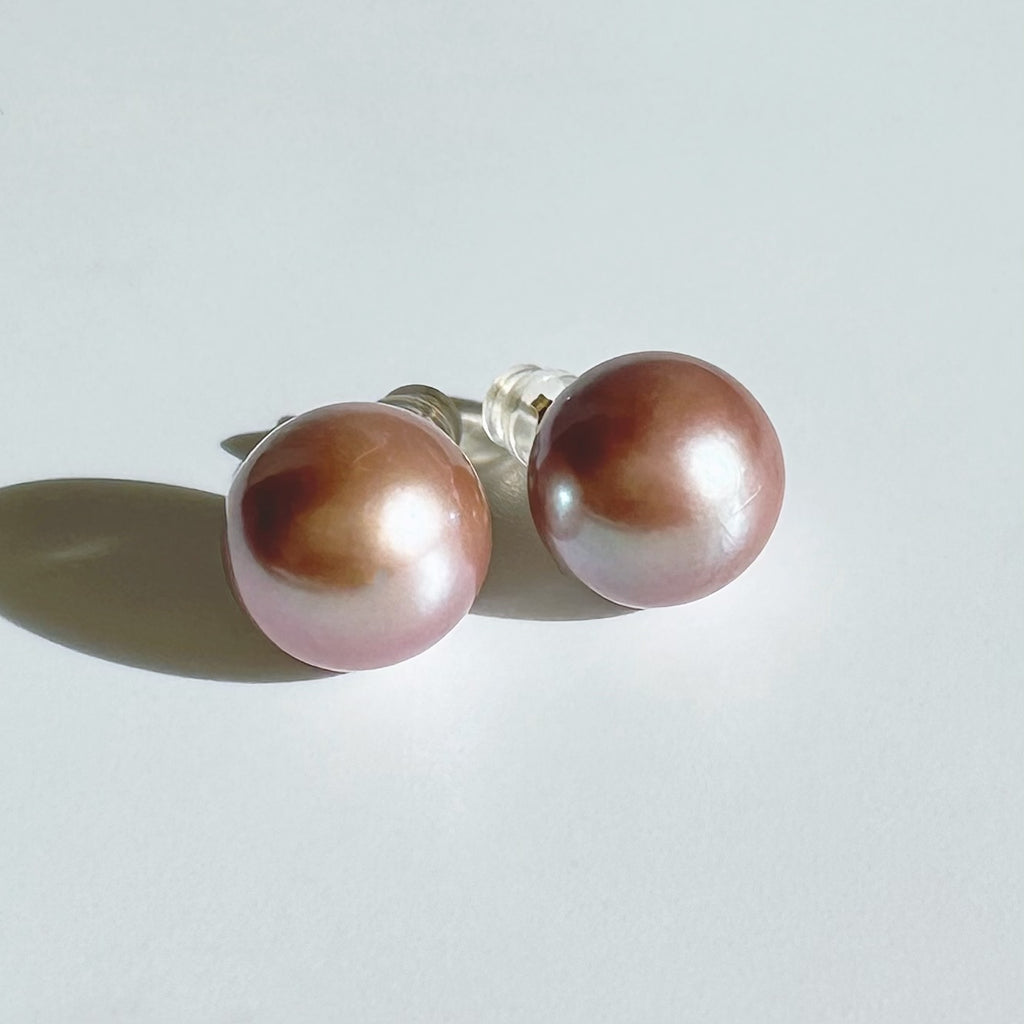 一点もの　k18 pink  pearl 13mm  purple - hikari pearl.