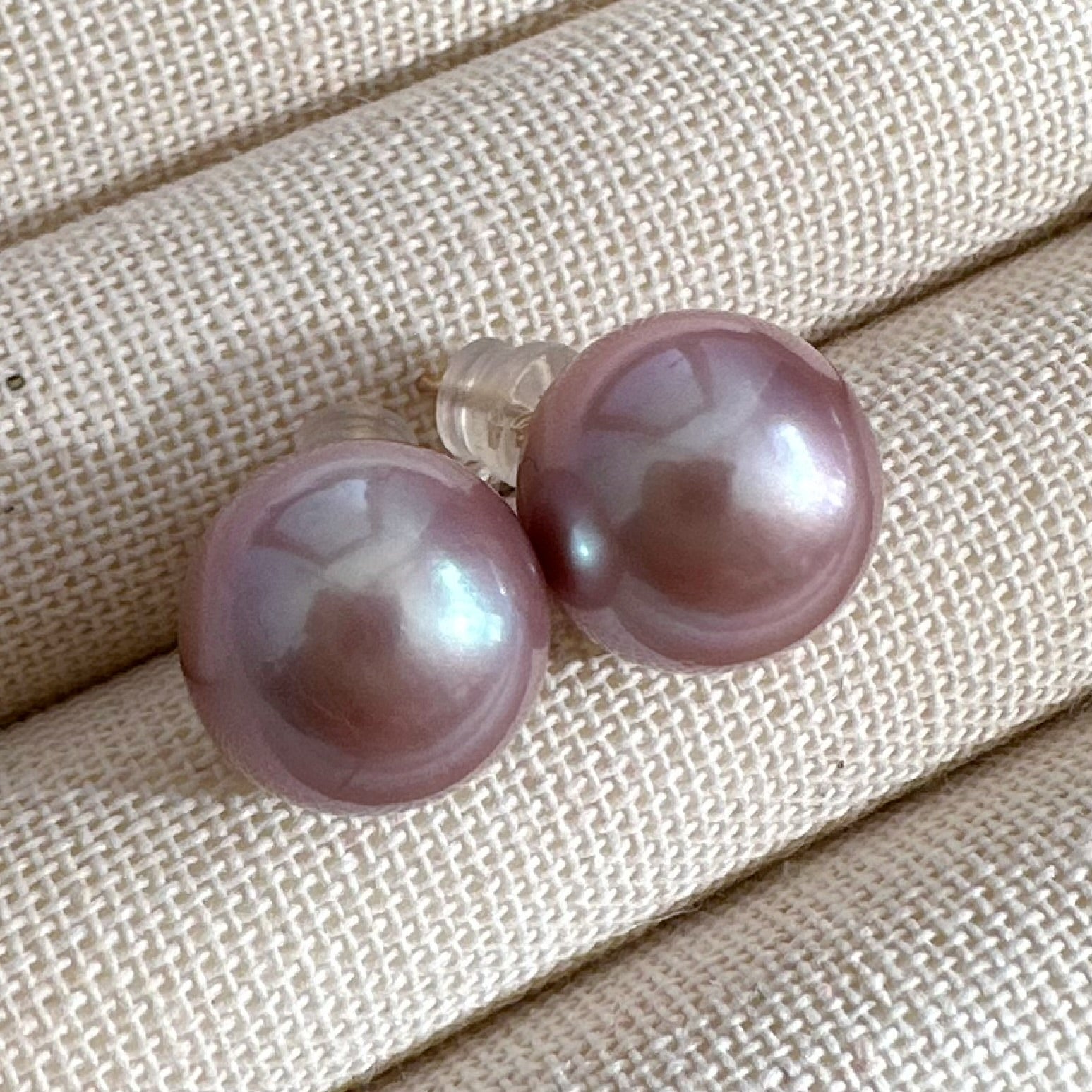一点もの　k18 pink  pearl 13mm  purple - hikari pearl.