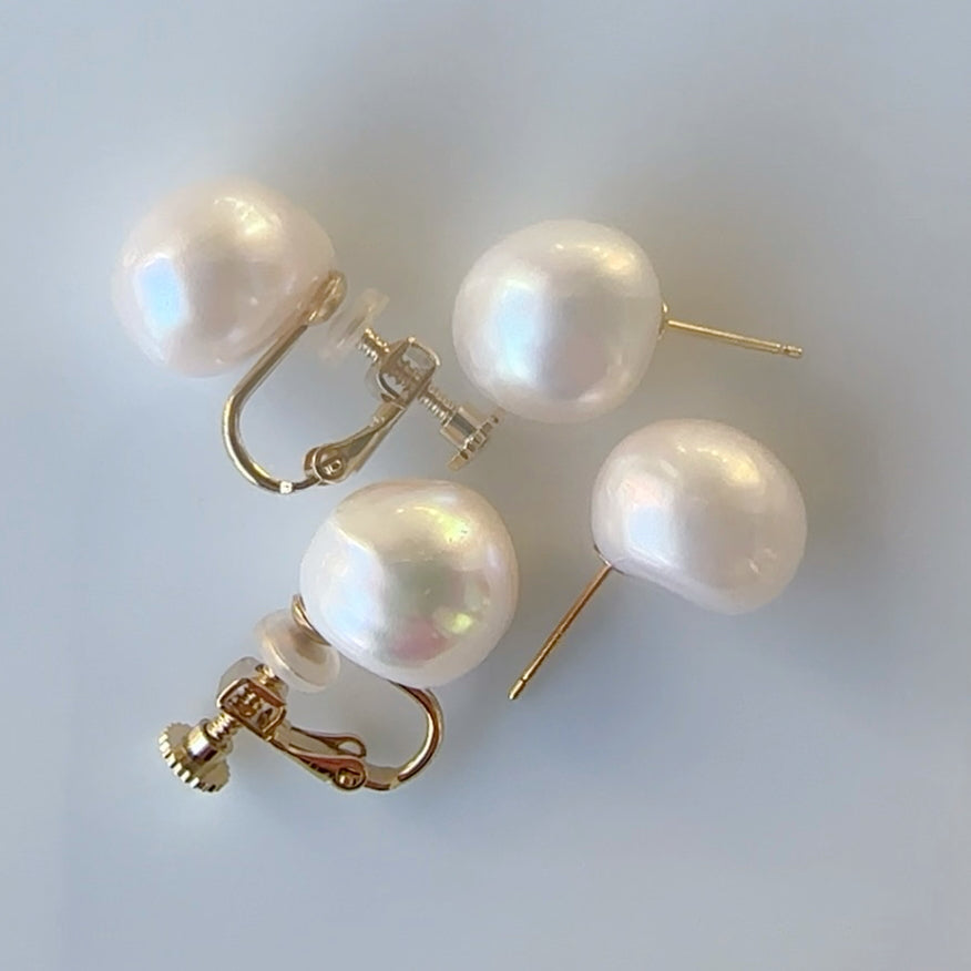 "Pearl Plump パール プランプ"  ピアス　イヤリング - hikari pearl.