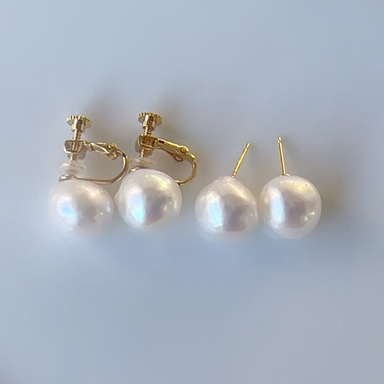 "Pearl Plump パール プランプ"  ピアス　イヤリング - hikari pearl.