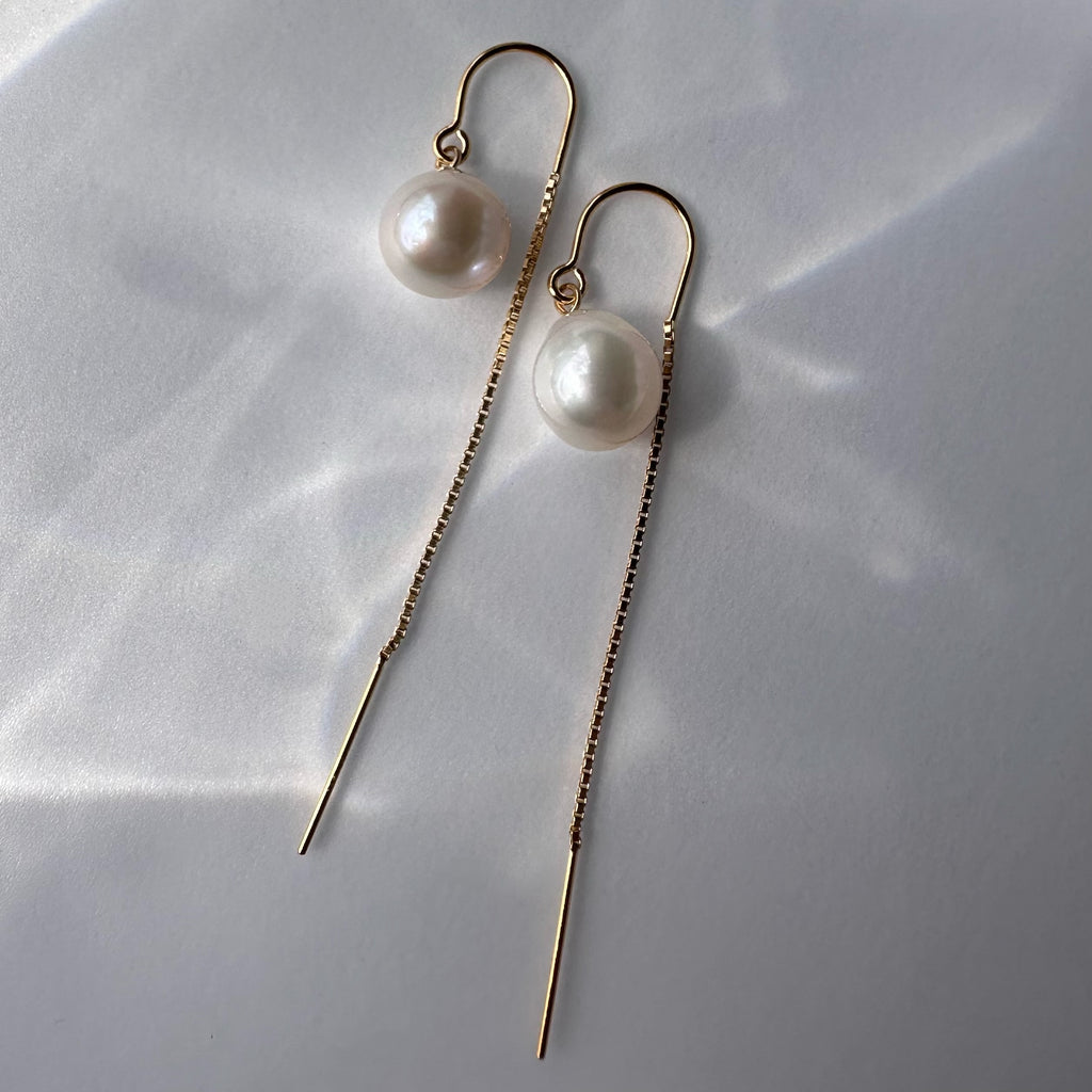 "Lueur Drop リュール ドロップ"  パール　ロングピアス - hikari pearl.