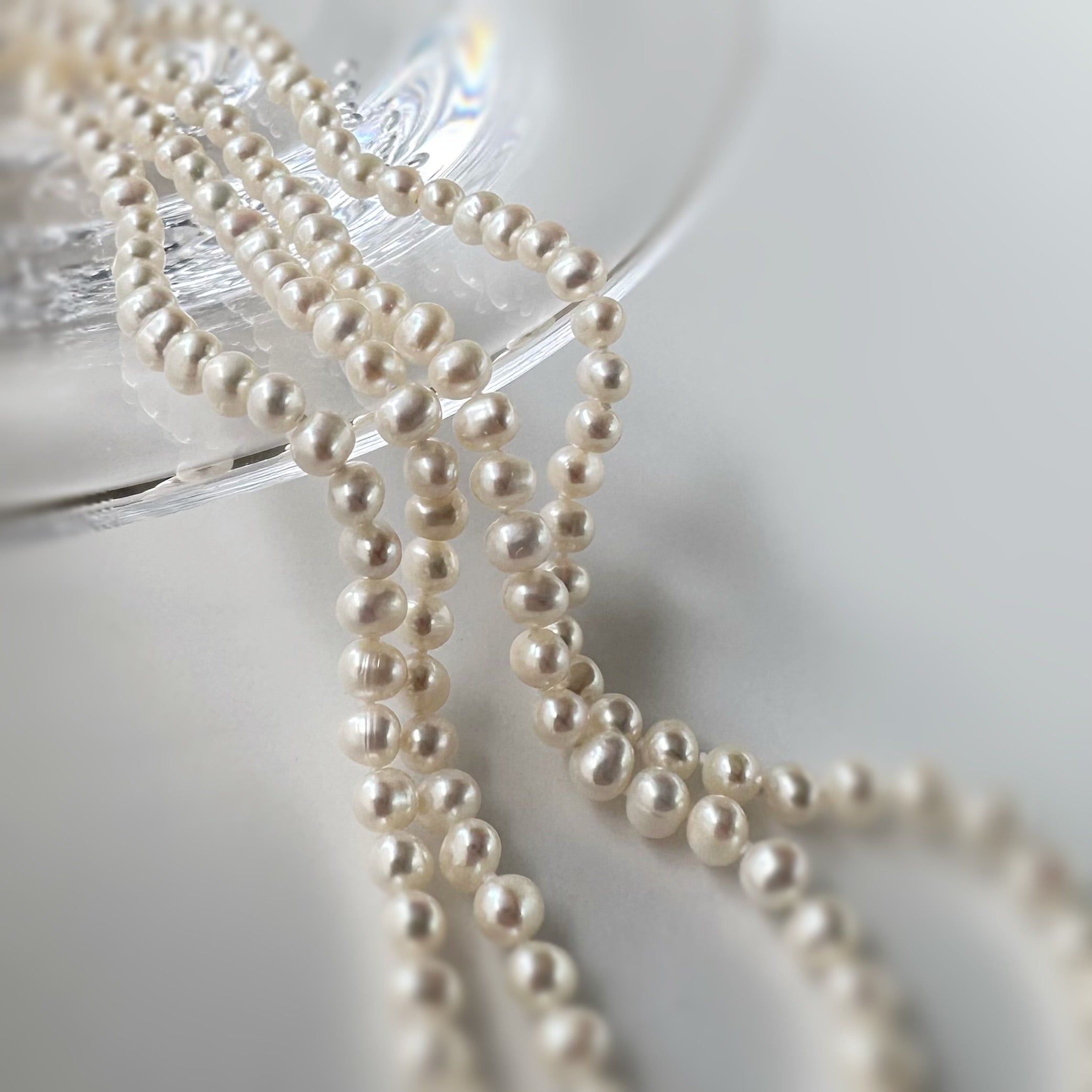freshwater pearl long necklace all knot 120cm - hikari pearl.