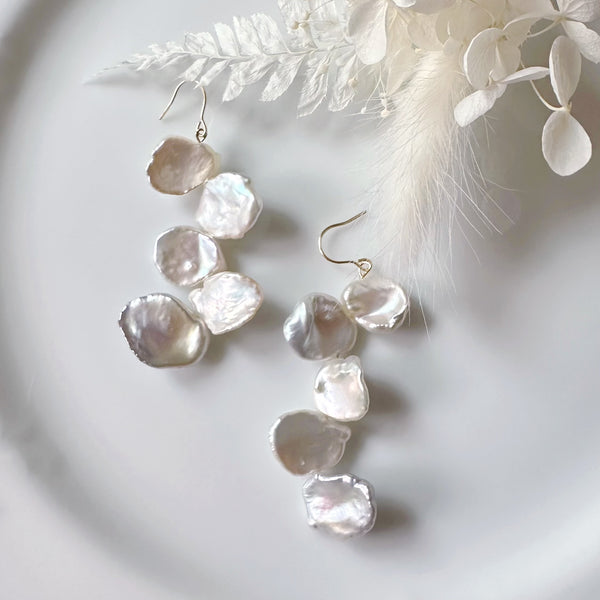 petal  5 pearl wedding ピアス　イヤリング