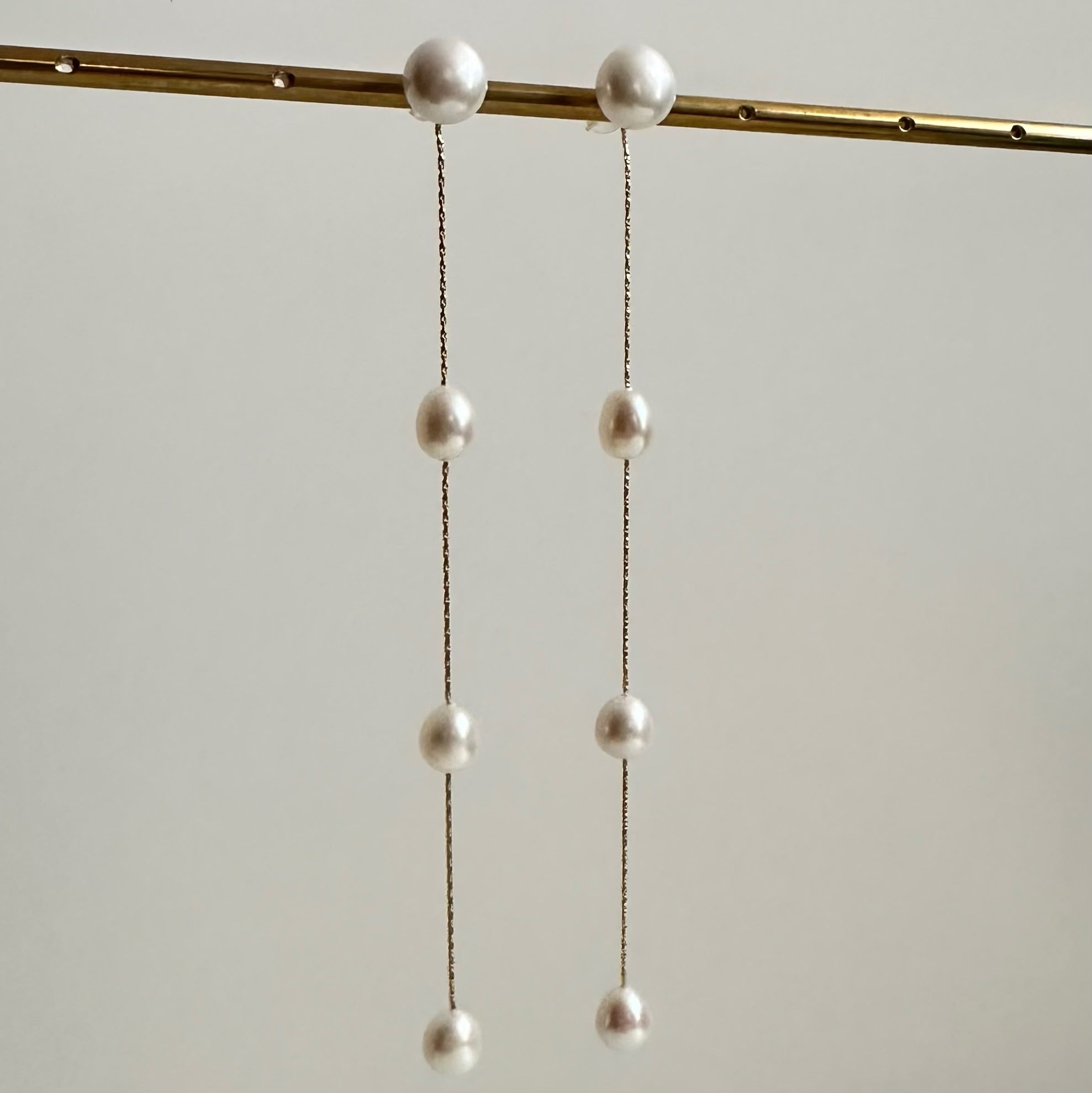 No.9 egg  pearl  station long weddingピアス　イヤリング - hikari pearl.