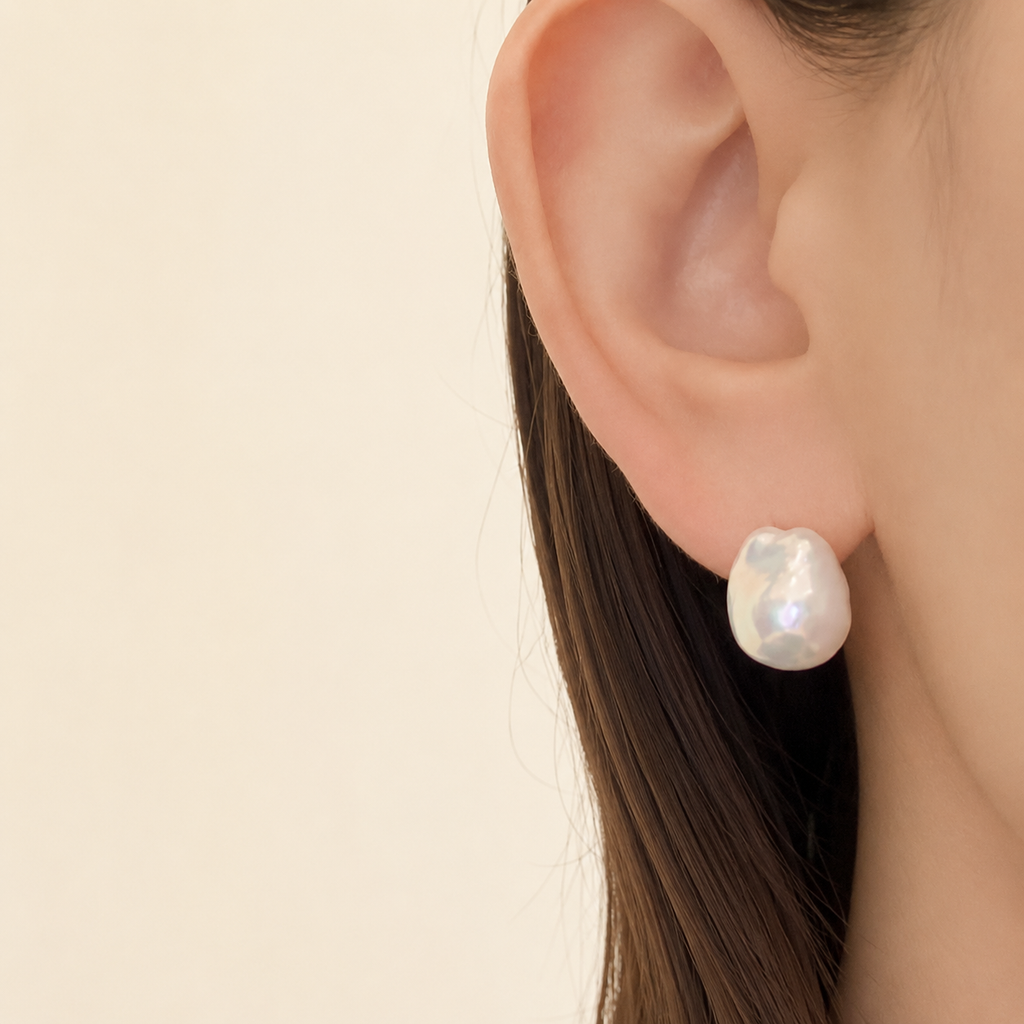 "Éclat Luxe mini  エクラリュクスミニ" バロックパール　ピアス　イヤリング　 - hikari pearl.