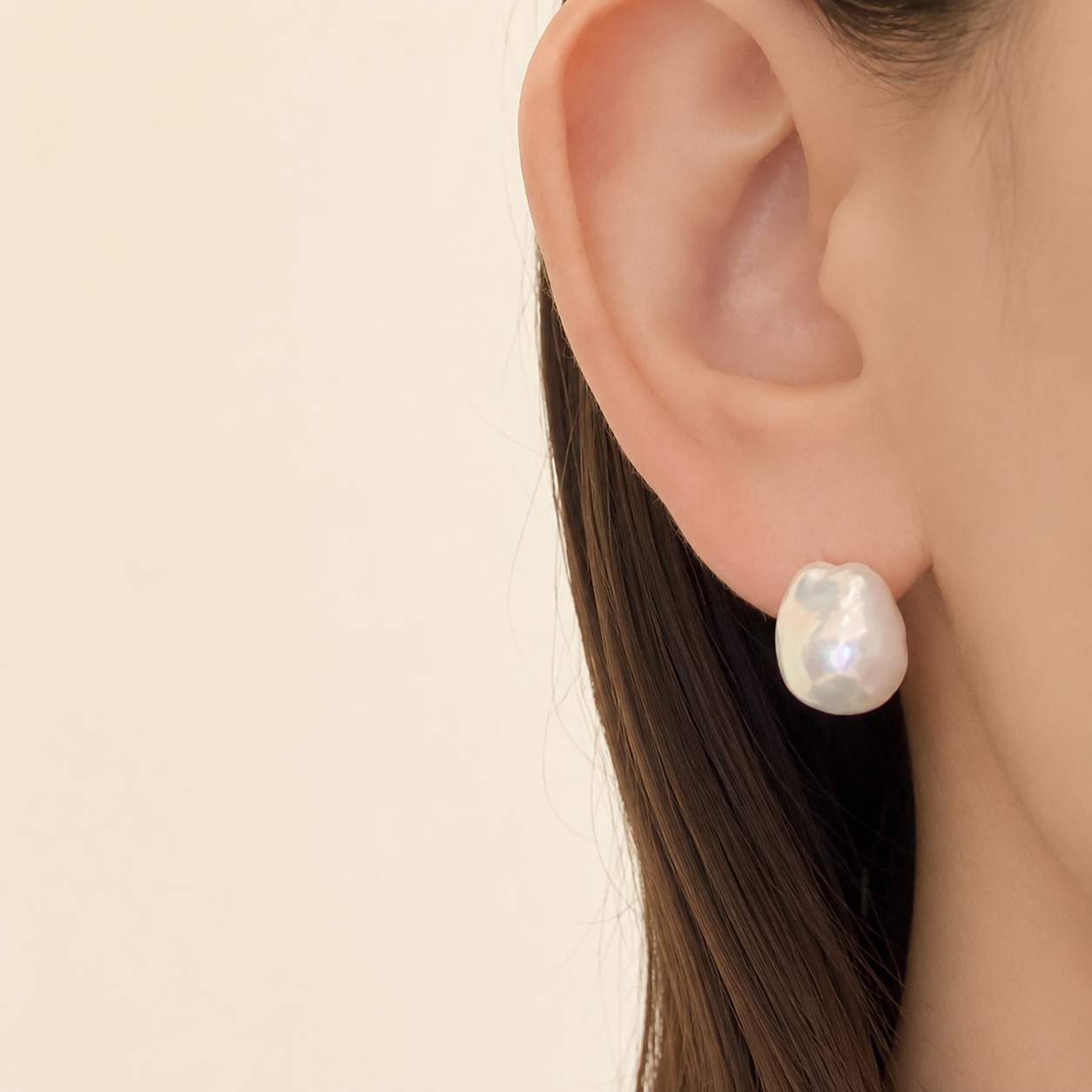 "Éclat Luxe mini  エクラリュクスミニ" バロックパール　ピアス　イヤリング　 - hikari pearl.