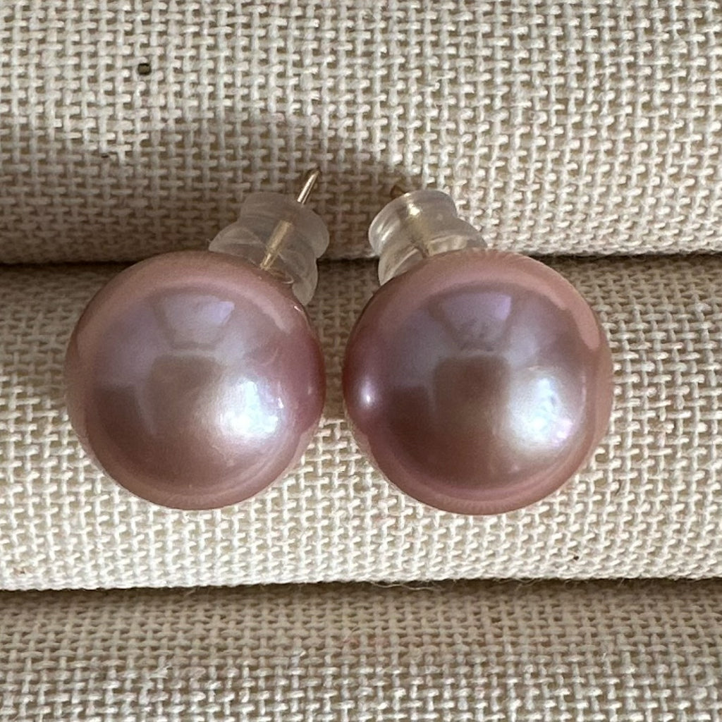 一点もの　k18 pink  pearl 13mm  purple - hikari pearl.