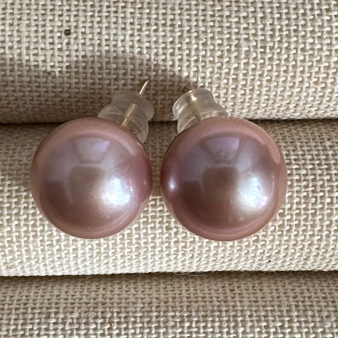 一点もの　k18 pink  pearl 13mm  purple - hikari pearl.