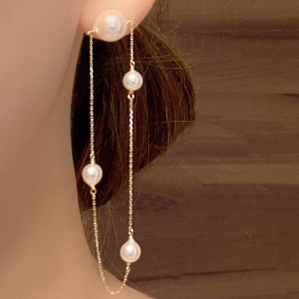 k10 Akoya & Fresh water mariage station weddingピアス　イヤーカフ - hikari pearl.