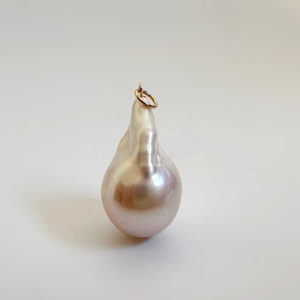 One-of-a-kind k10 baroque pearl pendant top