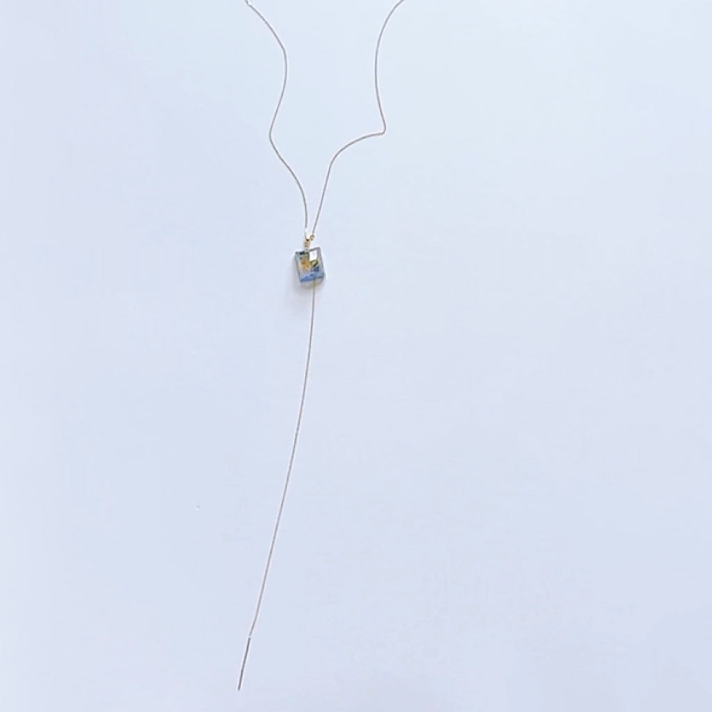 "Notte Stellata ノッテ・ステッラータ" ラピスラズリ　ルチルクォーツ　ペンダントトップ　ネックレス　一点もの - hikari pearl.