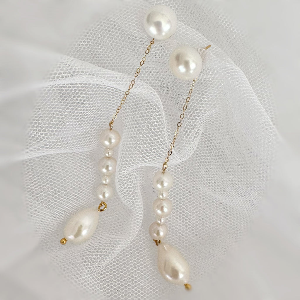 variation long  pearl ピアス　イヤリング