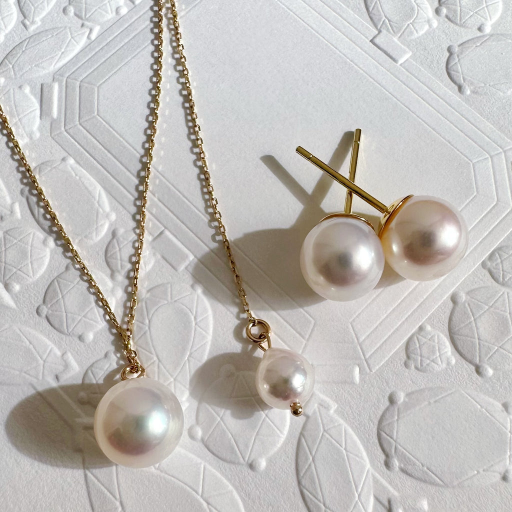 "mum マム"  single pearl necklace set - hikari pearl.