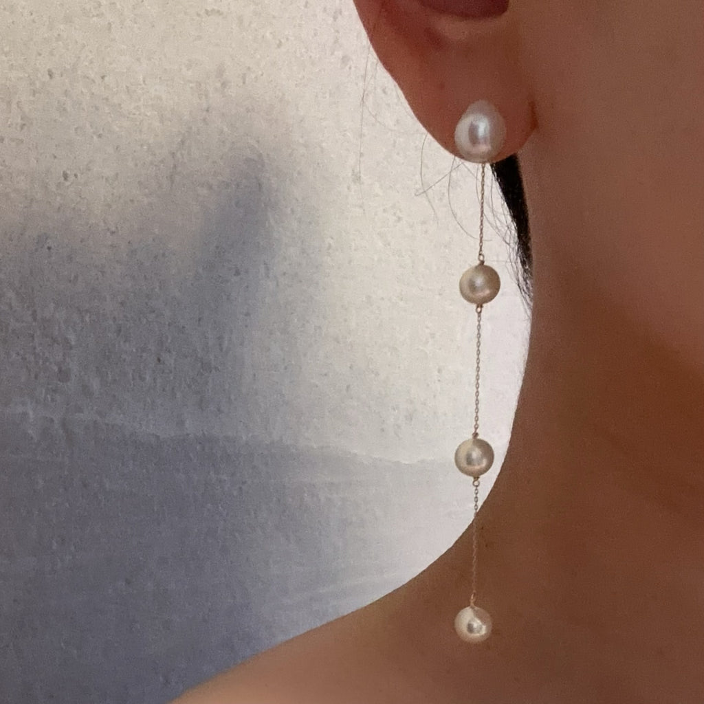 "lily リリー"  ステーションパール　ピアス　イヤリング - hikari pearl.