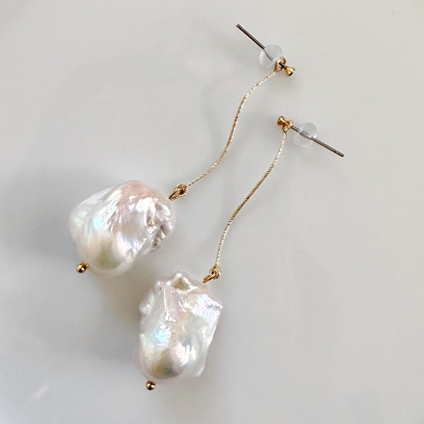 baroque  pearl  s line crystalピアス　イヤリング