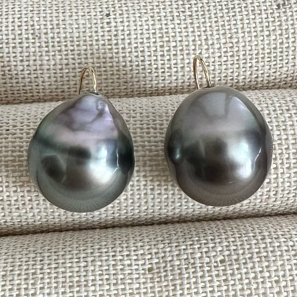一点もの　k18 tahiti pearl  ピアス