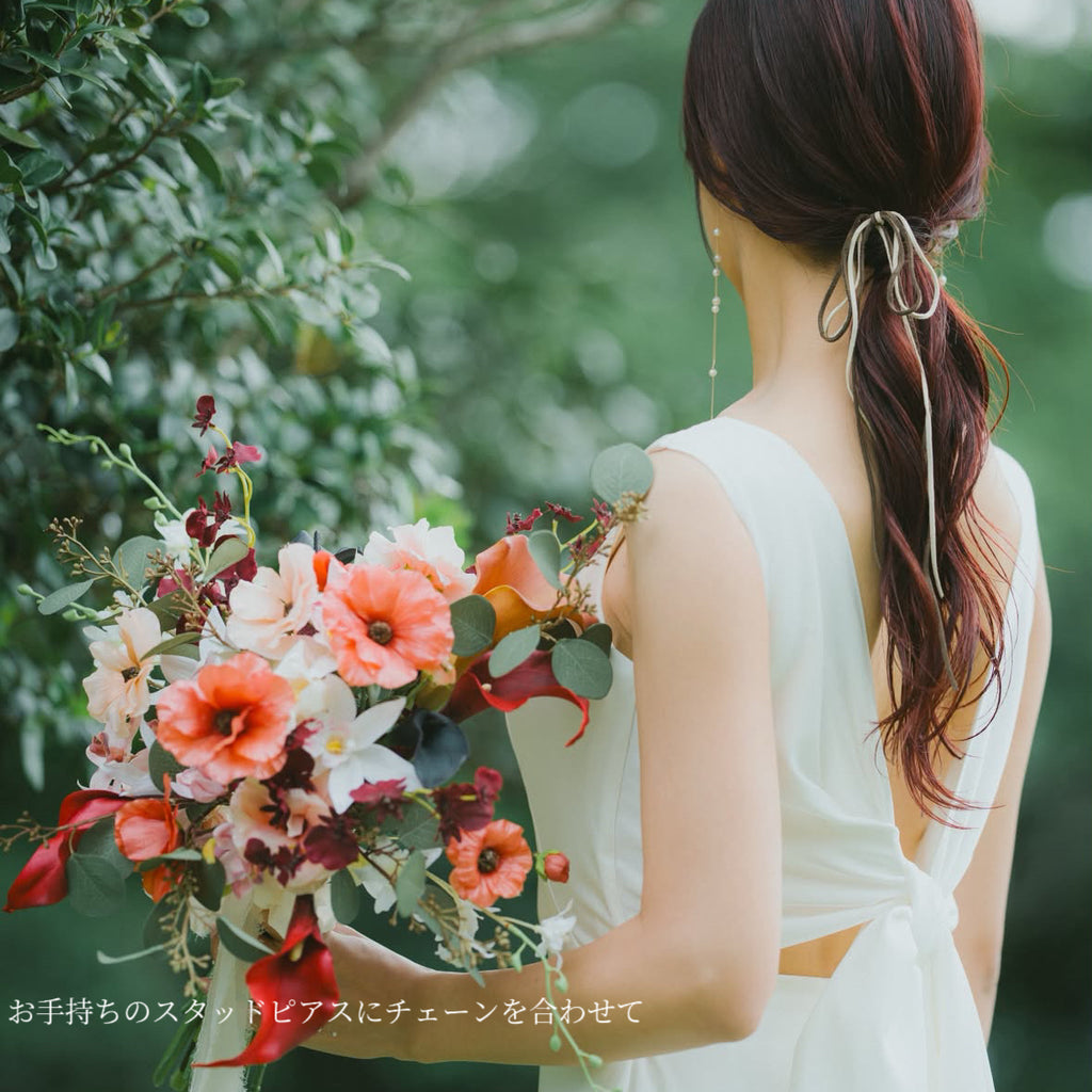 "lisianthus リシアンサス" バロックパール　ロングピアス　イヤリング　wedding baroque - hikari pearl.