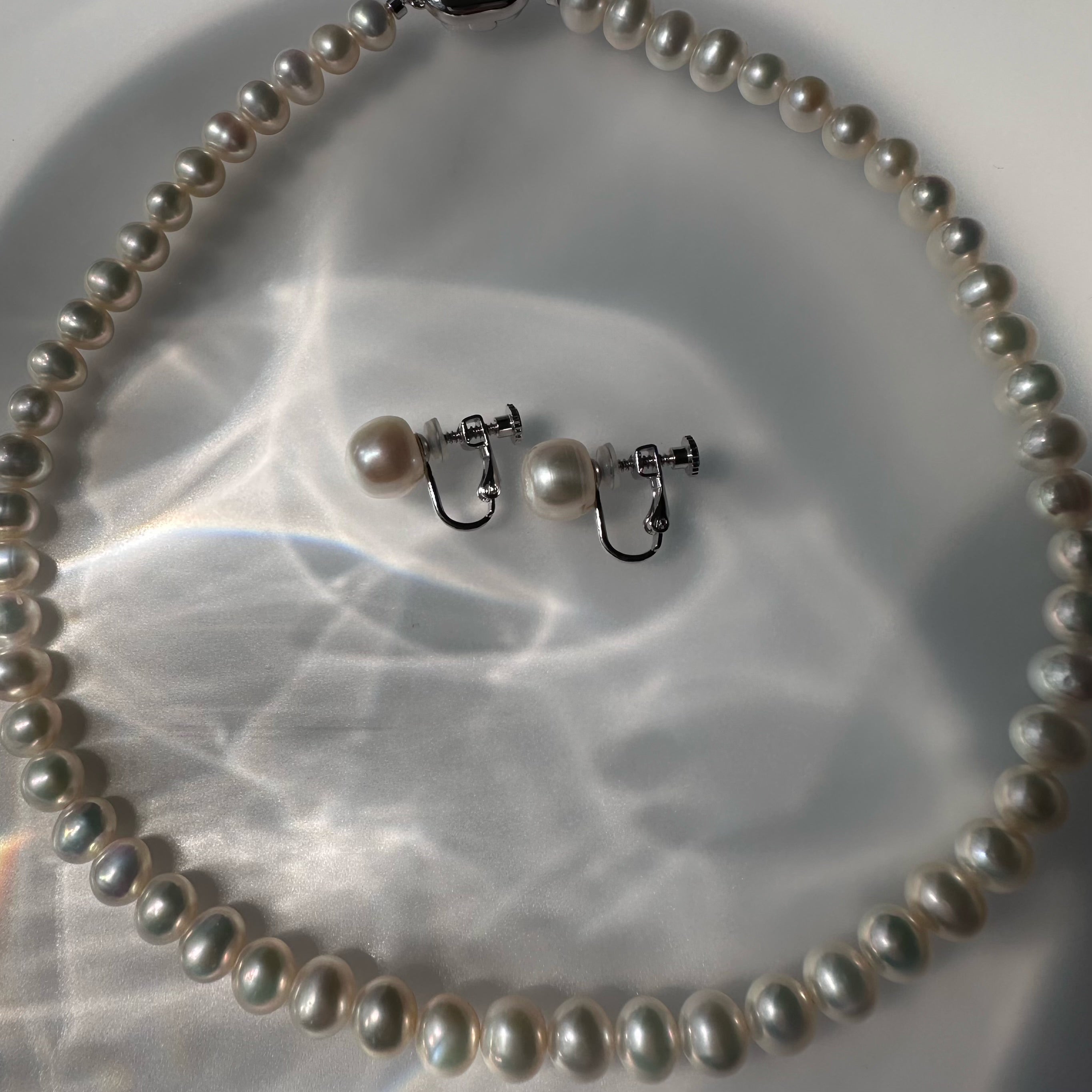 freshwater pearl necklace 40cm - hikari pearl.