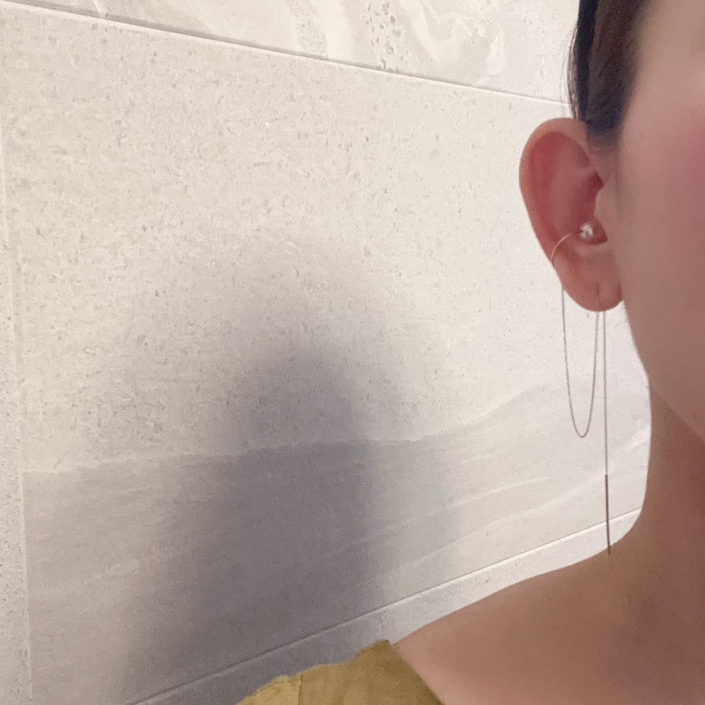 "peace lily ピースリリー"   アシンメトリー　ピアス wedding - hikari pearl.