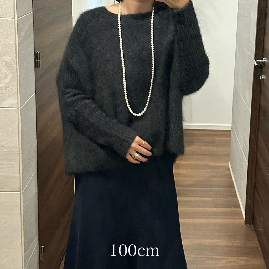 "Voile ヴォワール"  freshwater pearl long necklace - hikari pearl.