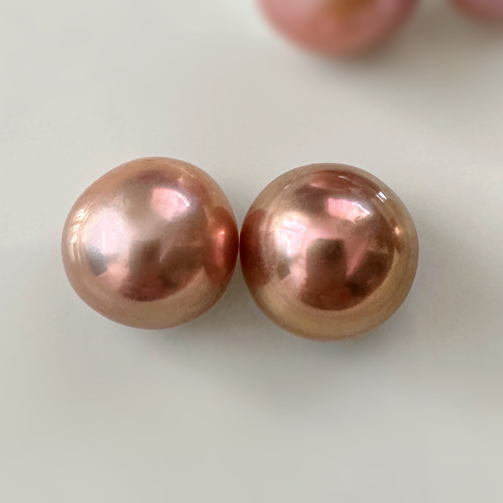 一点もの　natural color pink purple orange 14mmUP ピアス　イヤリング